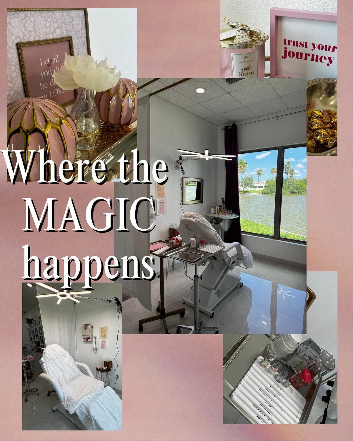 A treatment room at Beauty Aesthetics by Elisa